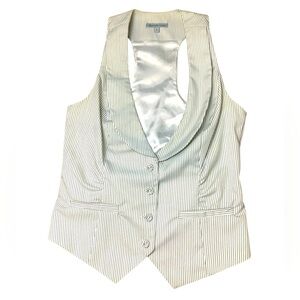 Charlotte Russe Formal Vest, Ruching, Button Up